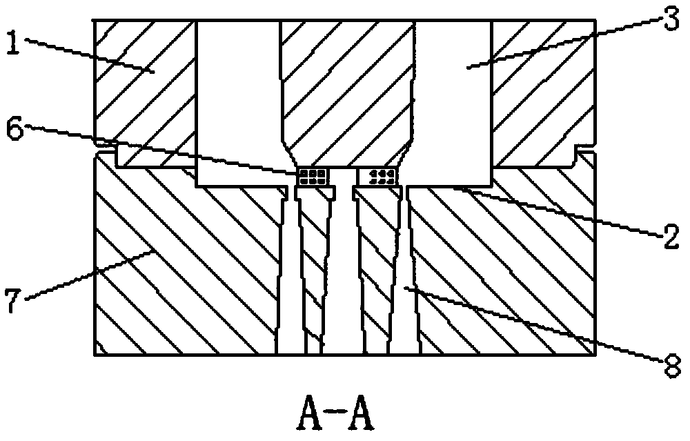 Stable extrusion die for aluminum profile of automobile sunroof guide rail