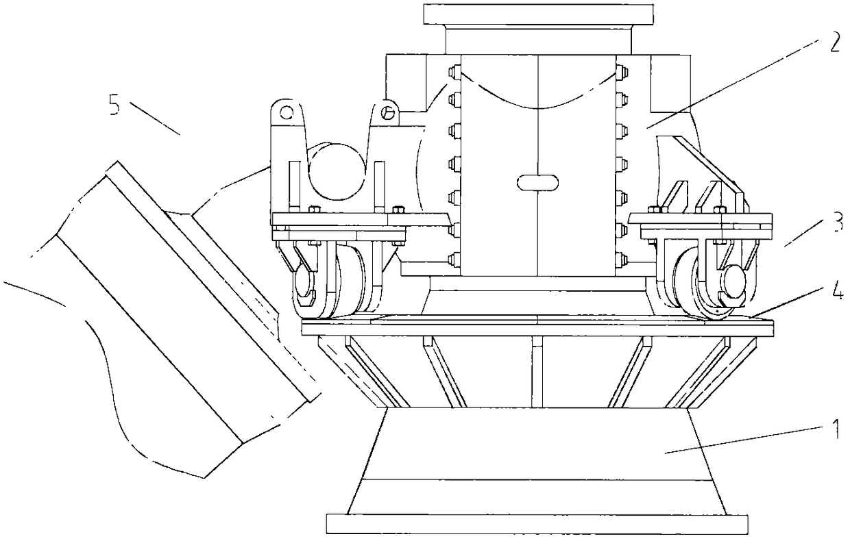 A single point mooring spherical sliding mooring bearing