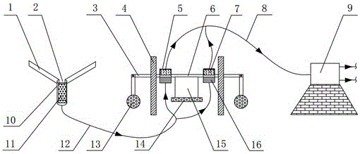 Marine floating type garbage recycling device driven by wave energy