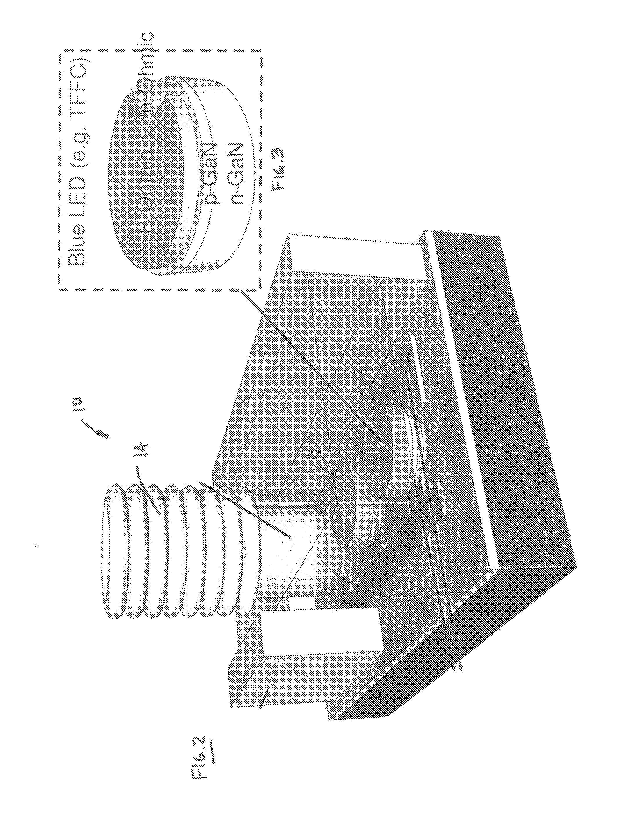 Solid state light source based on hybrid waveguide-down-converter-diffuser