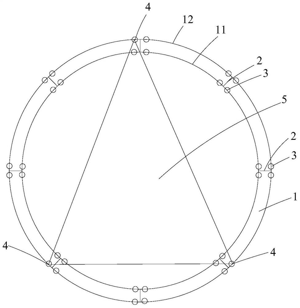 Pipe ring flatness measuring method based on total station