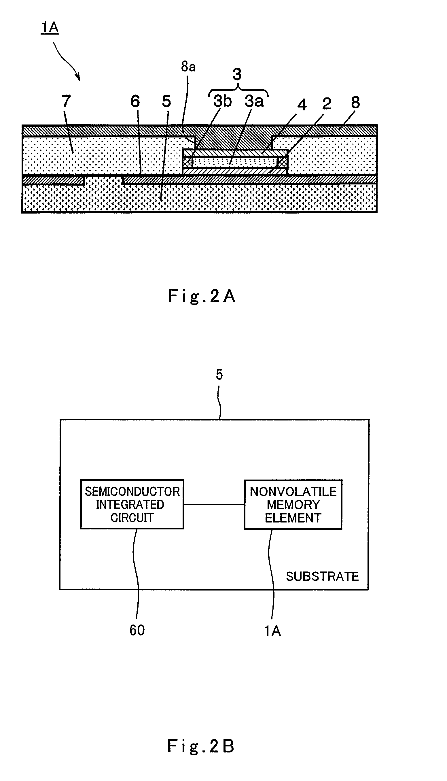 Nonvolatile memory element, nonvolatile memory apparatus, and method of manufacture thereof