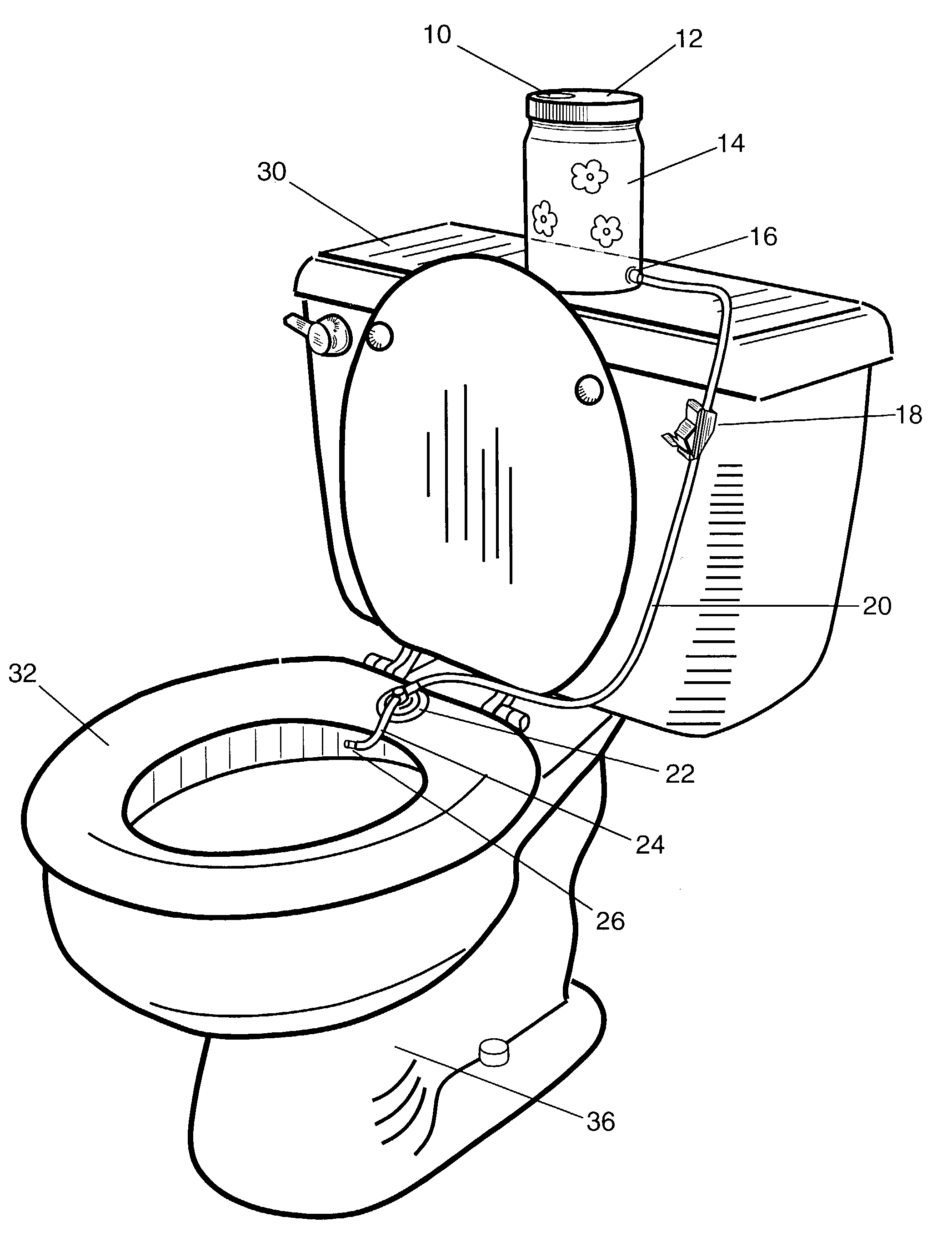 Portable gravity-flow simple bidet attachment