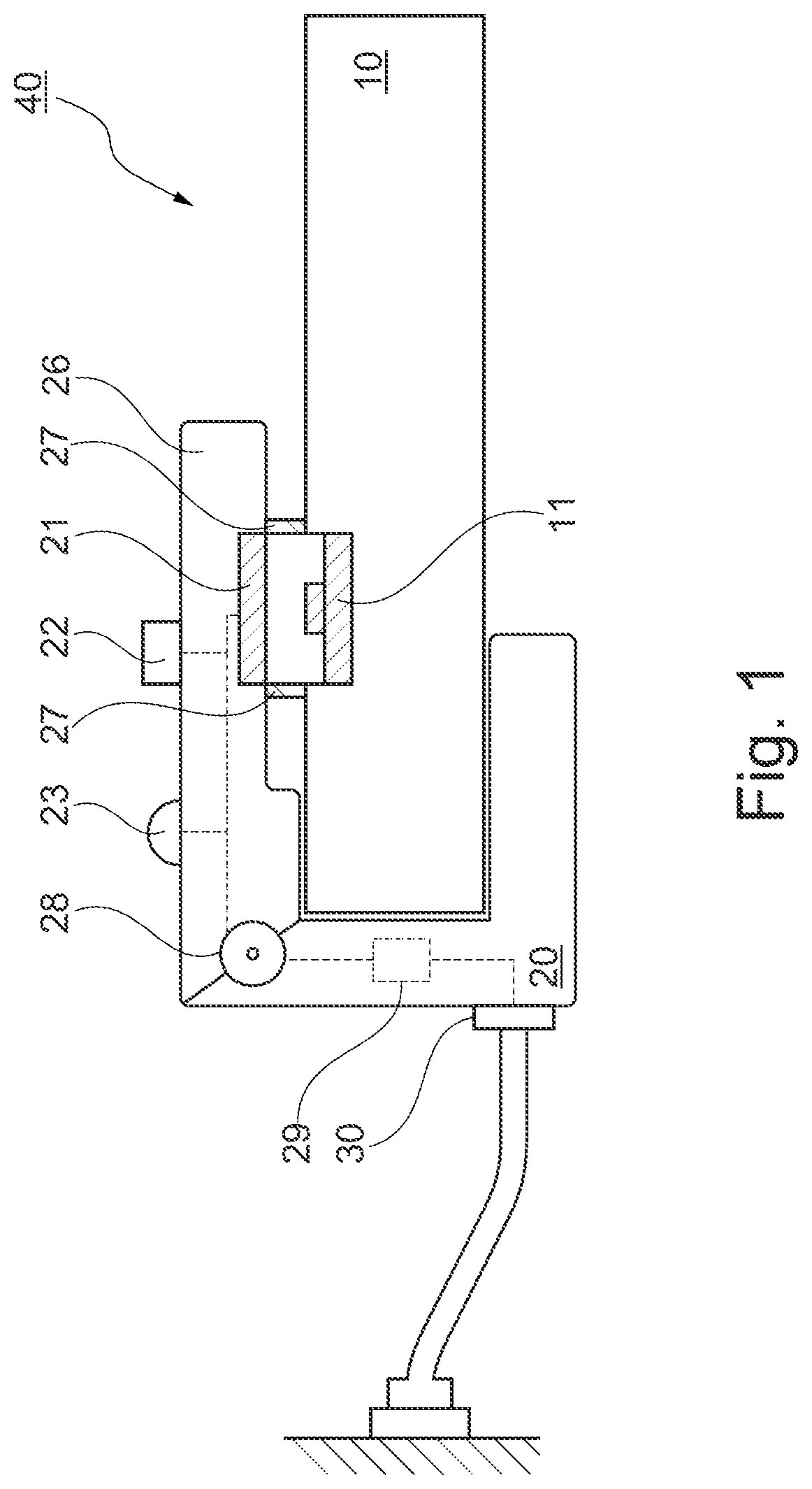 Storage device for storing a gas measuring device, storage device and gas detector system and method for storing the gas detector