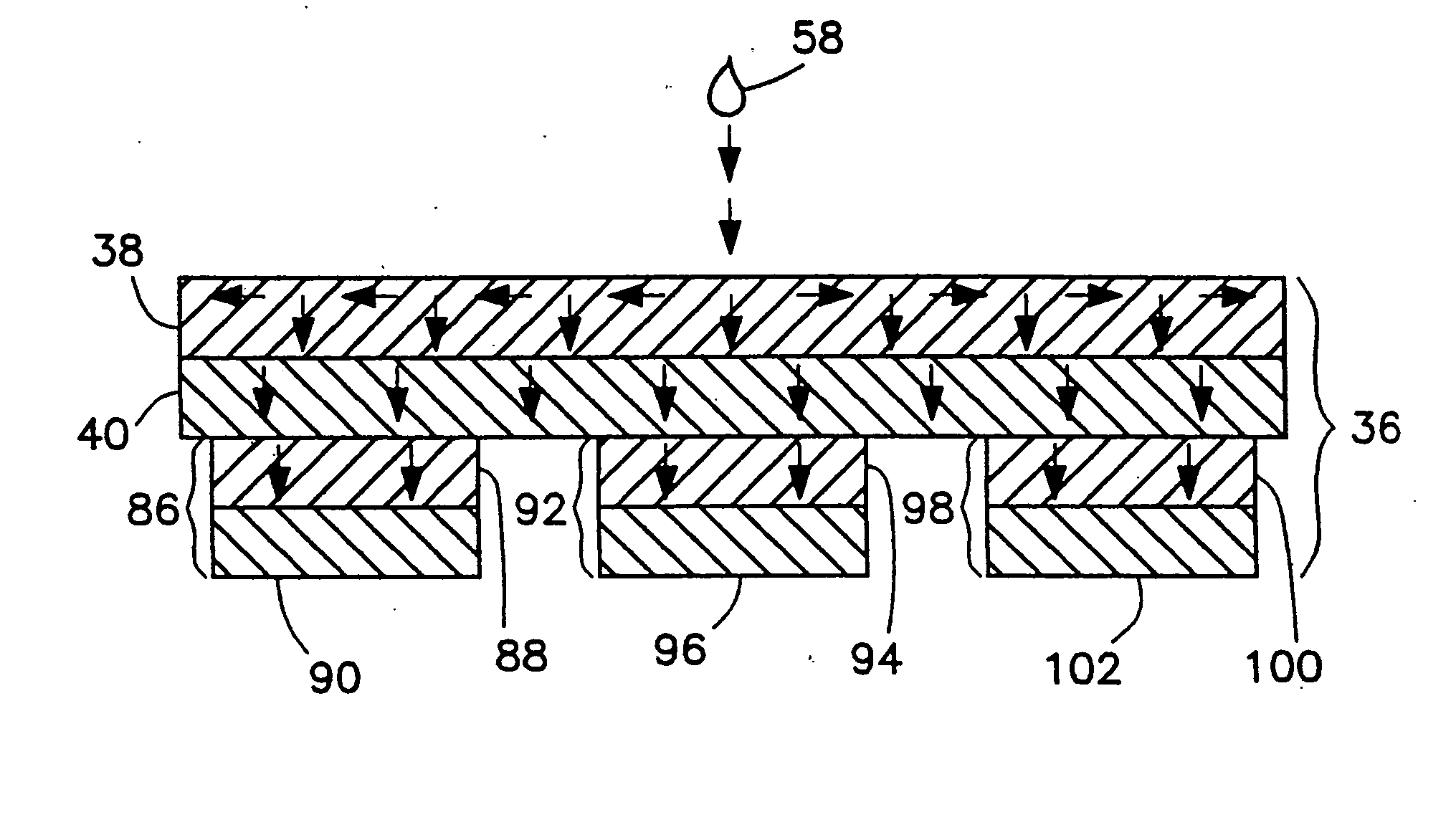 Test strip for determining concentration of multiple analytes in a single fluid sample