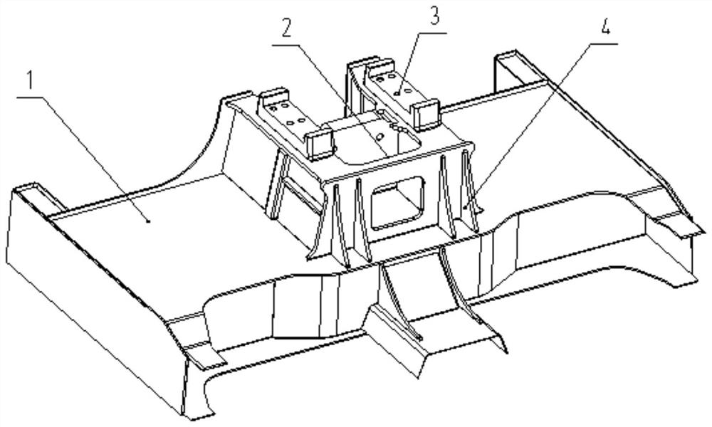 Railway vehicle end structure for tight-lock coupler and end traction and railway vehicle