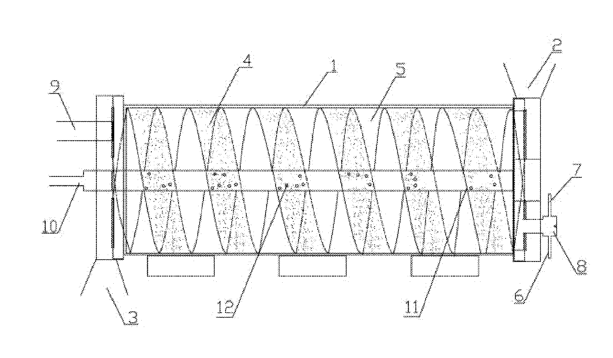 Coal material decomposition apparatus with combined screw-type bins