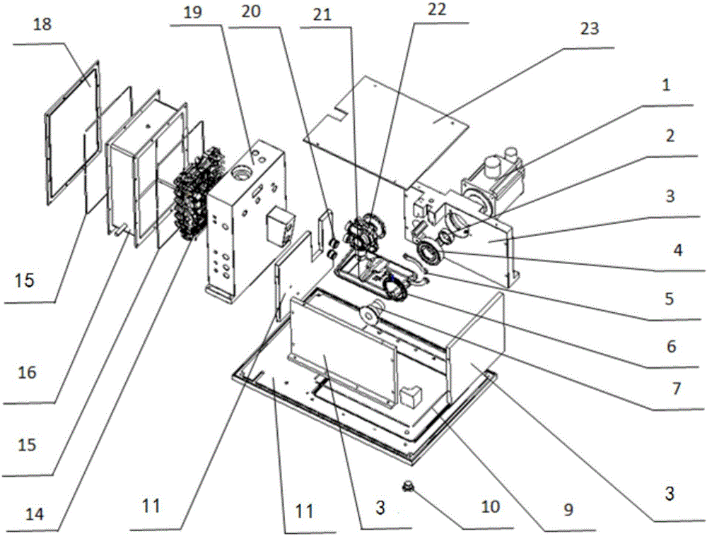 Hydraulic workstation for speed changing box testing