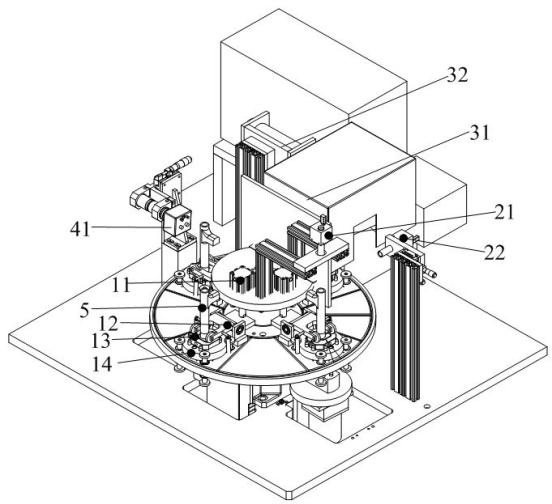 Automatic laser engraving and code reading equipment for oil spraying nozzle