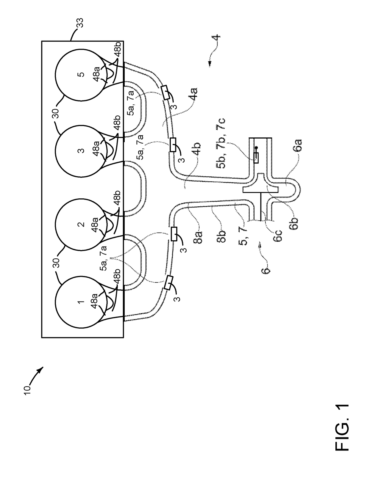 Internal combustion engine with exhaust-gas turbocharging arrangement