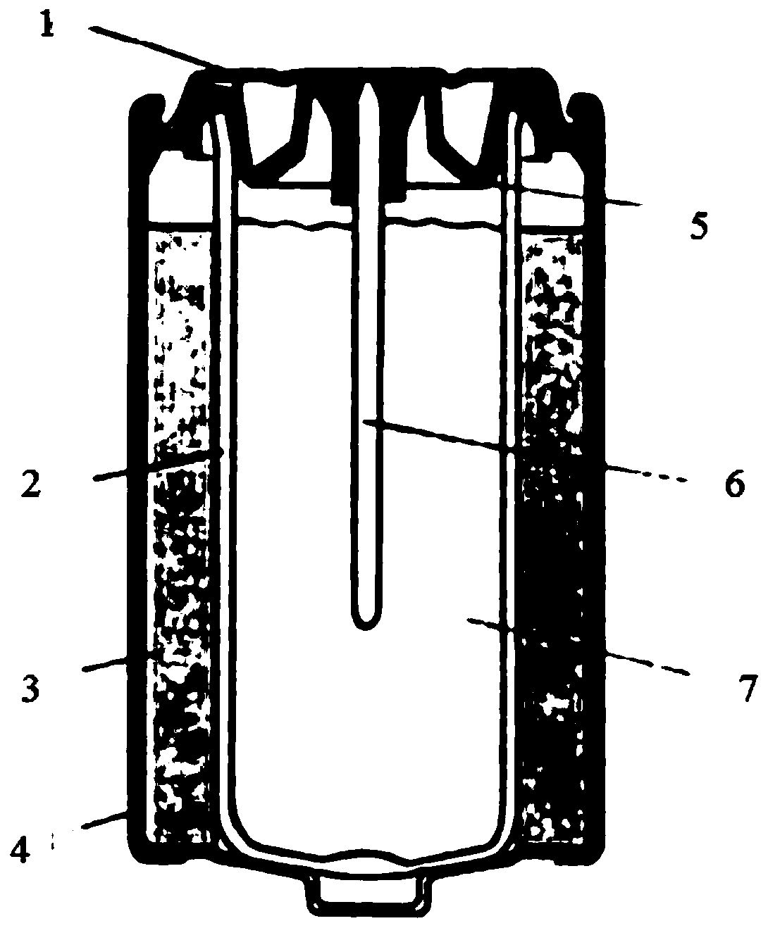 Semi-solid battery positive electrode material and alkaline zinc-manganese battery prepared from same