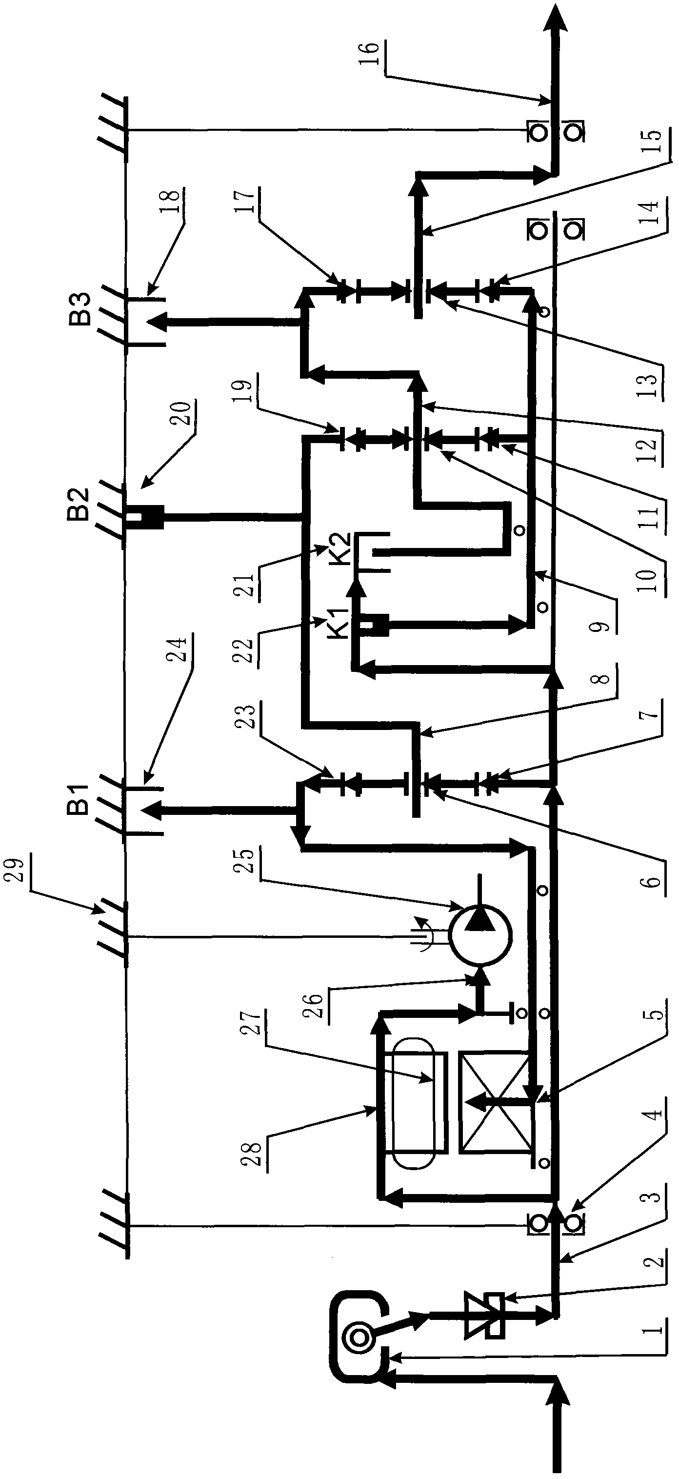 Electromechanical hybrid power mobile automatic transmission drive system