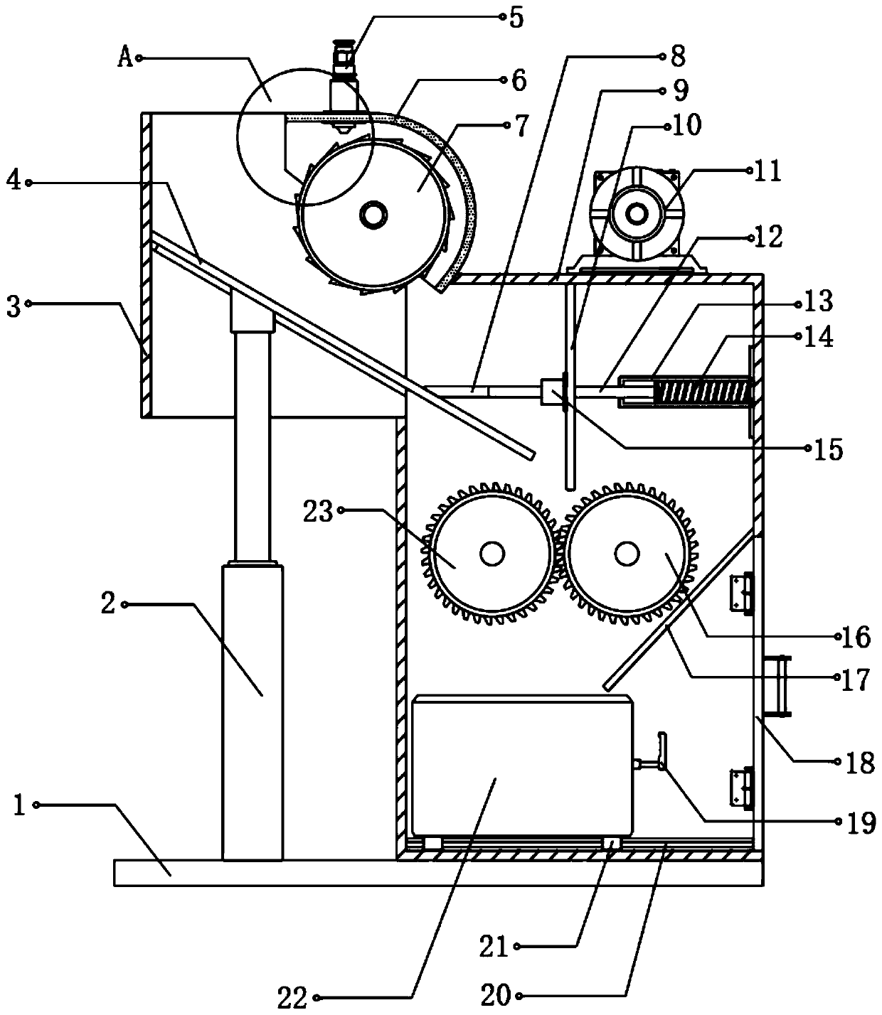 Waste recovery device for automotive interior trim production