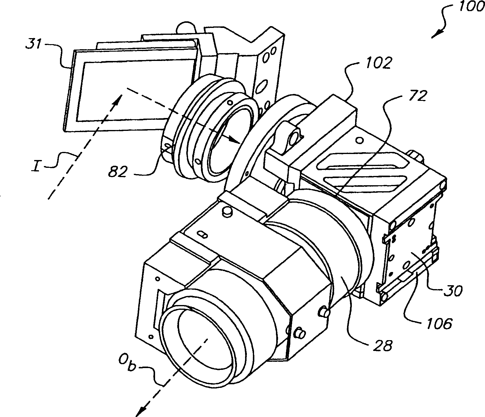 Housing for mounting modulation and polarization components in alignment with an optical path