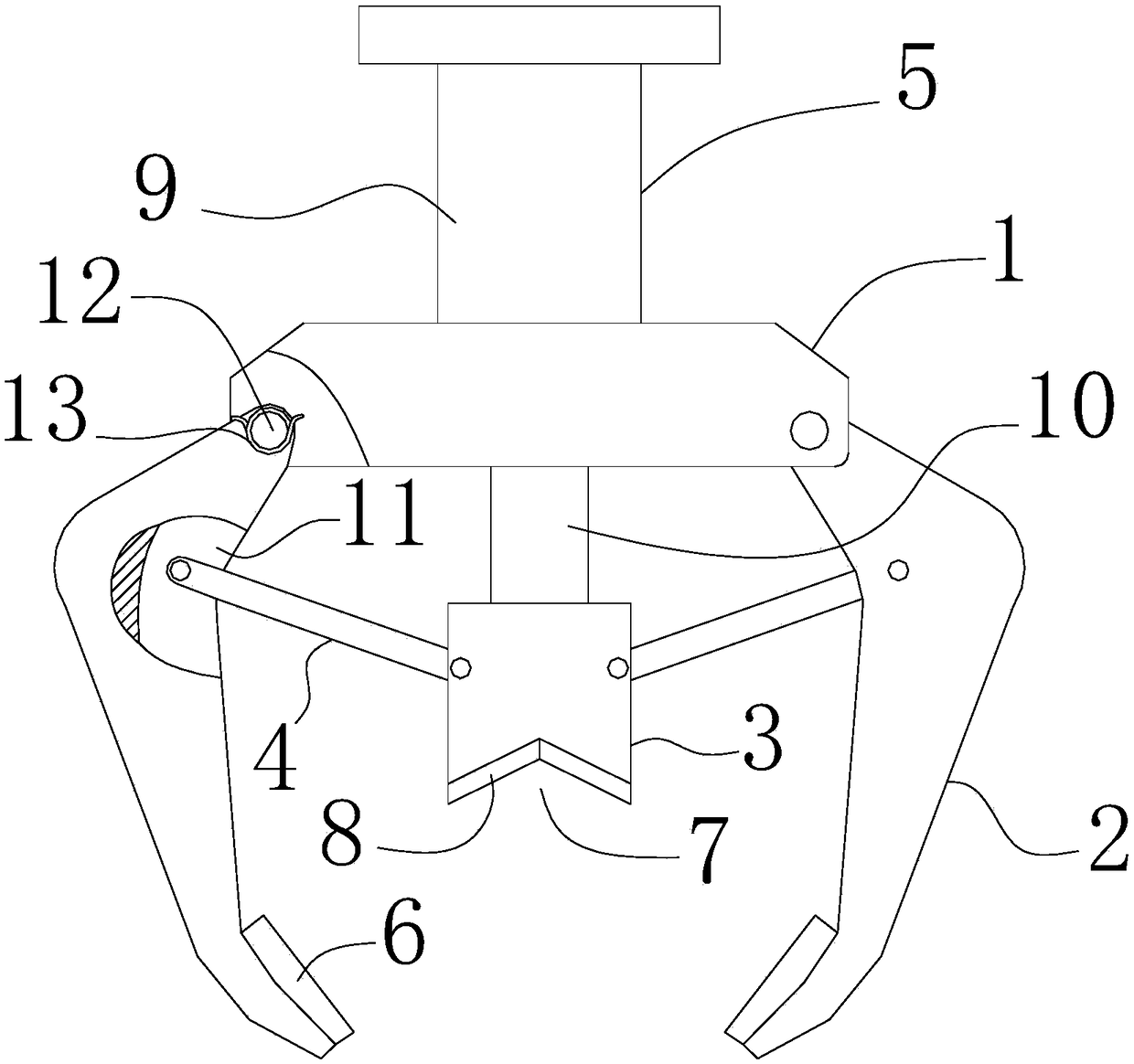 Clamp for carrying monocrystalline silicon rod