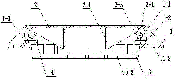 An inspection wellhead with shock-absorbing, noise-reducing, and anti-drop plastic pad nets