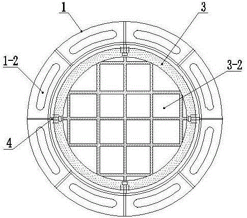 An inspection wellhead with shock-absorbing, noise-reducing, and anti-drop plastic pad nets