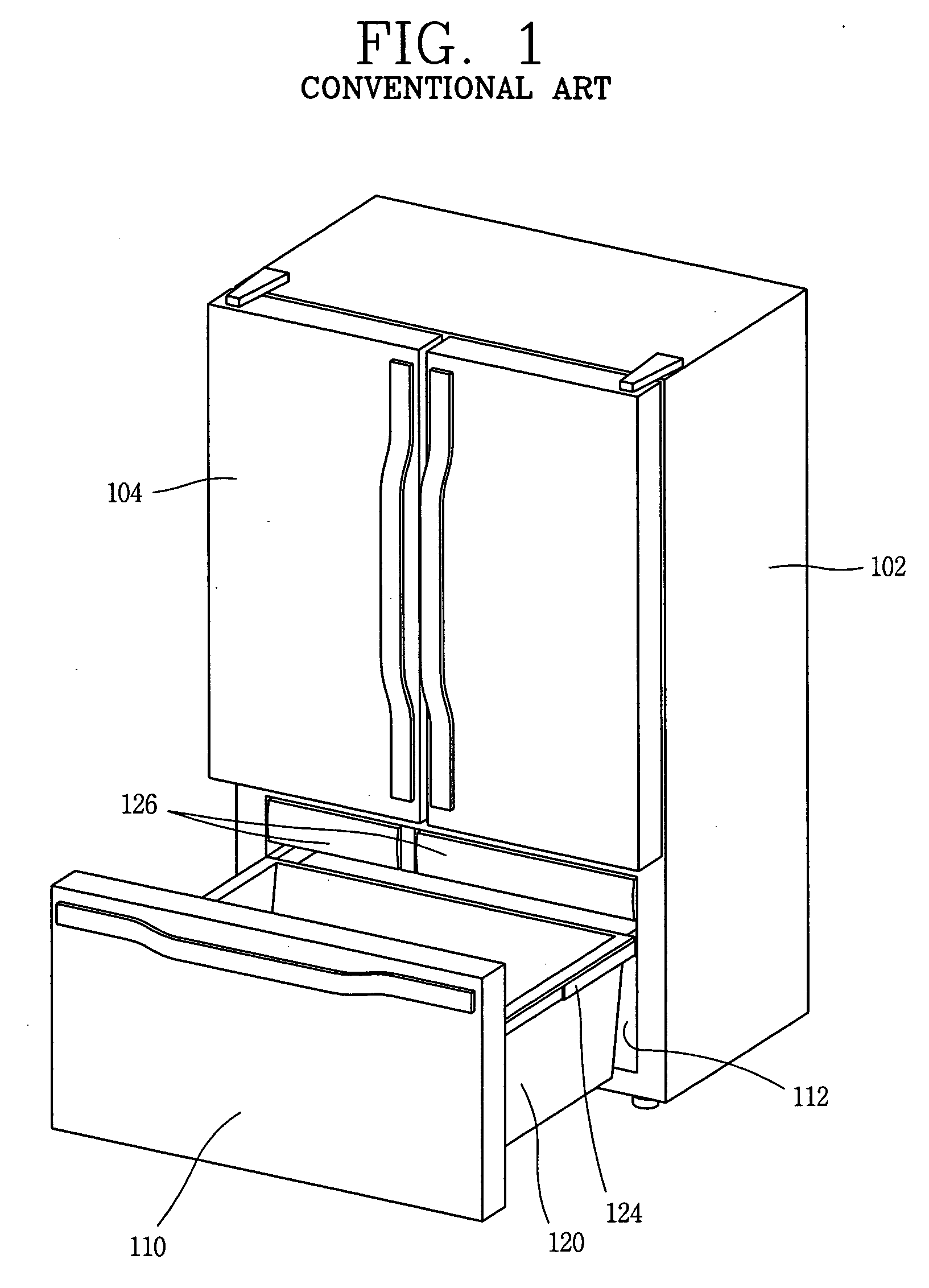 Bottom drawer type refrigerator having basket lift device