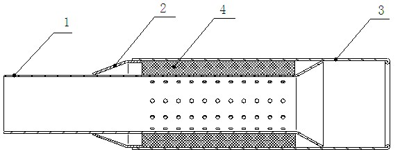 Muffling tail pipe with decorative pipe