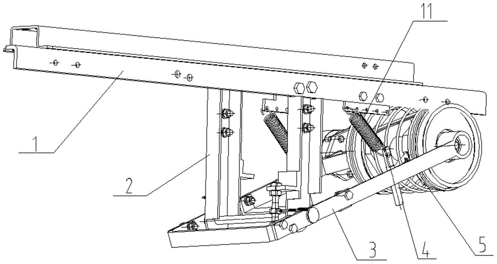 Device for cutting off root hairs of garlic using copying of spring protecting knife