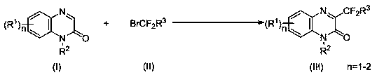 Synthesis method of C-3-position difluoromethyl-substituted quinoxalinone derivative