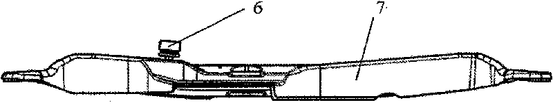 Vibration reduction block and front suspended crossbeam provided with same