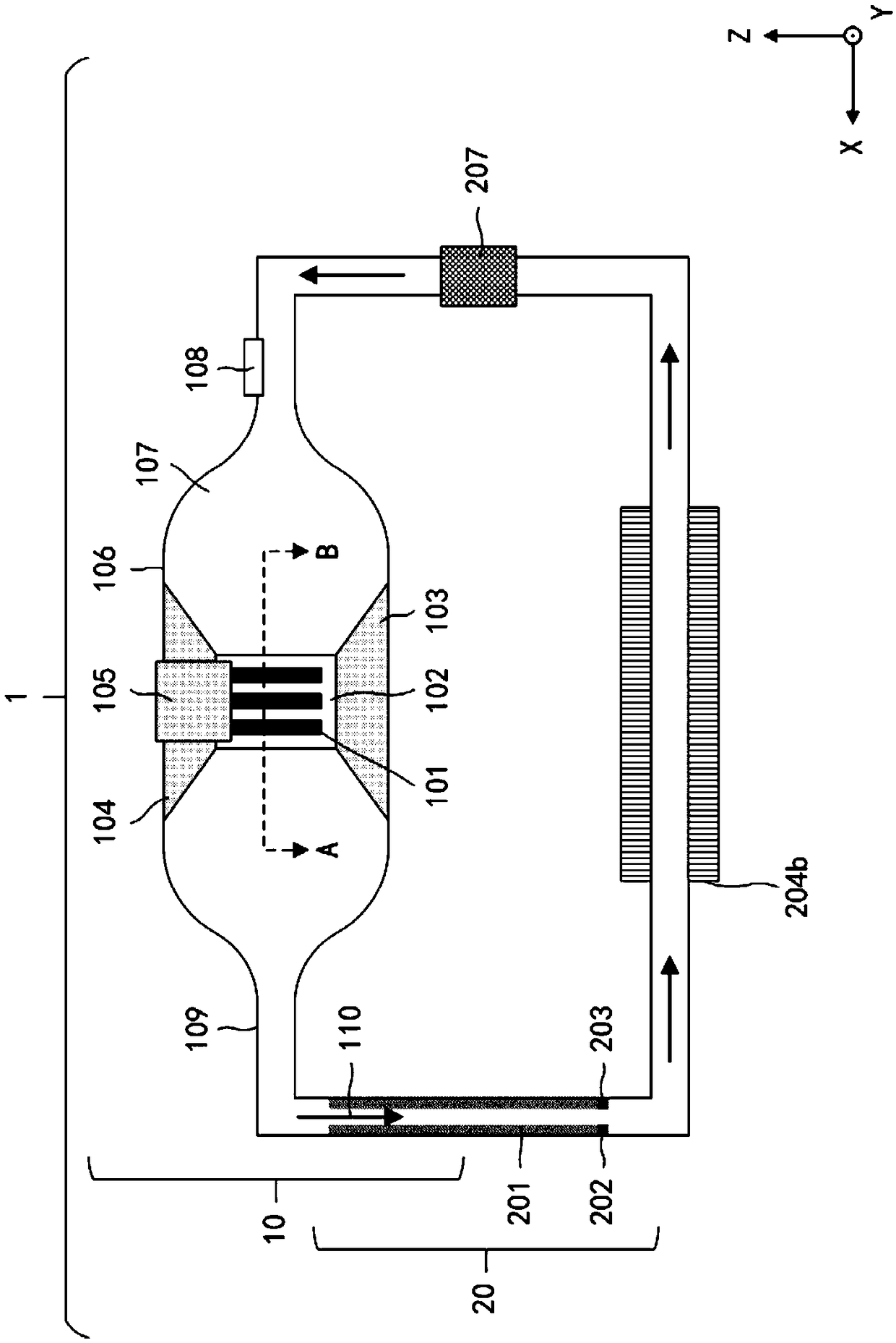 Dynamic isotope cell based on liquid metal