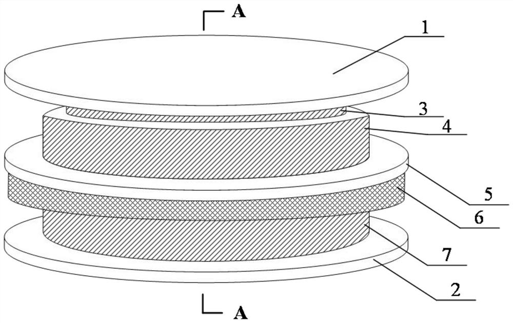 A three-dimensional shock-isolation bearing