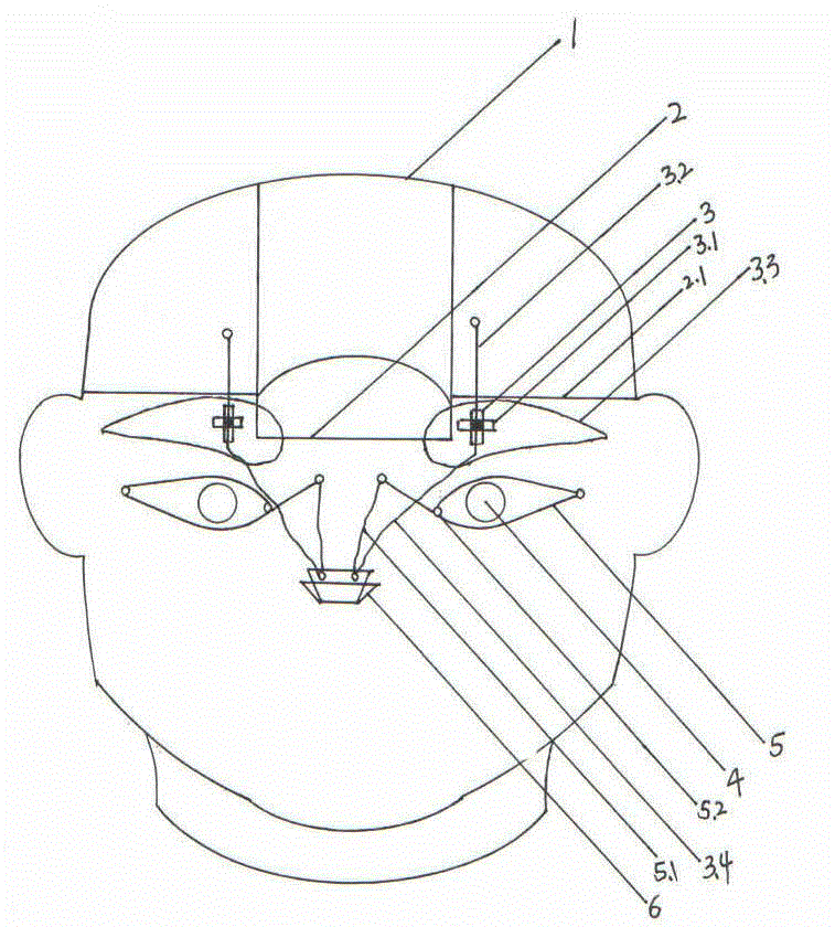 Mask for head-mask dance capable of changing expressions