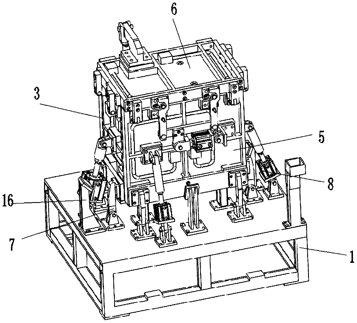 Full-automatic ice maker shell foaming clamp