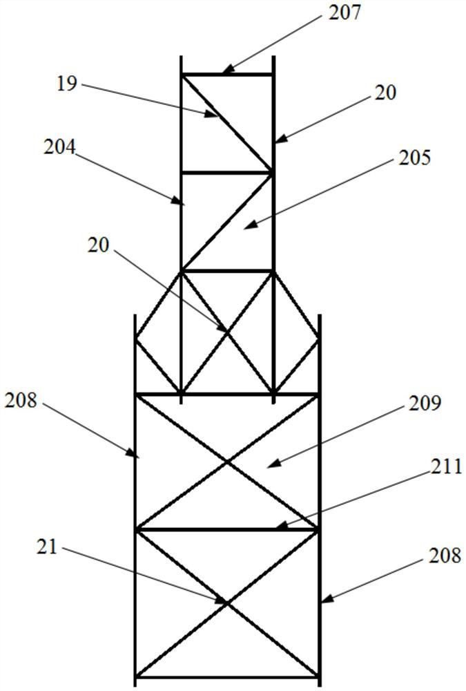 Three-leg simple wellhead platform suitable for hundred-meter water depth