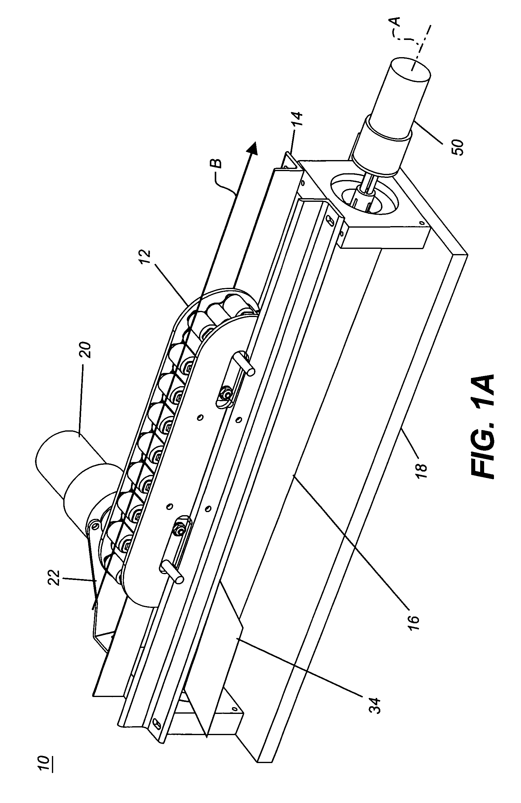 Roller chain for applying pressure