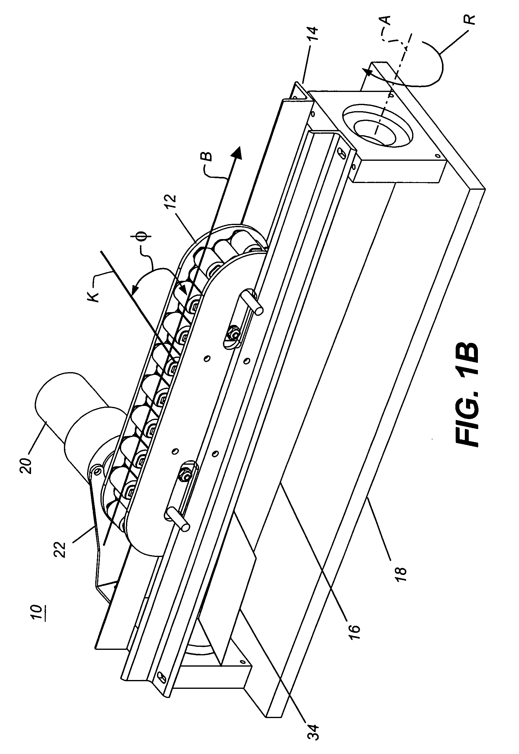 Roller chain for applying pressure