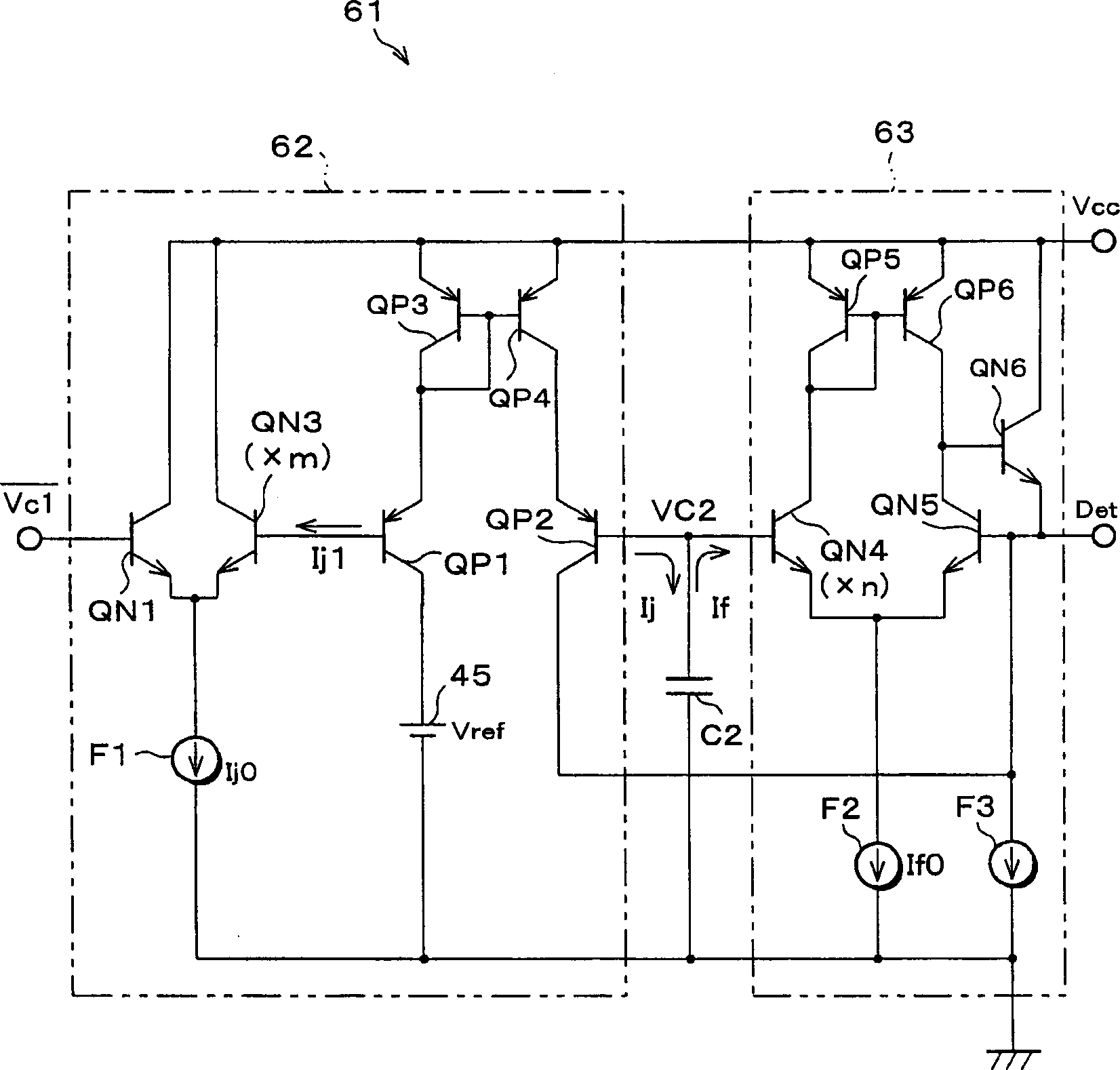 Charging circuit and/or discharge circuit and carrier detection circuit using them