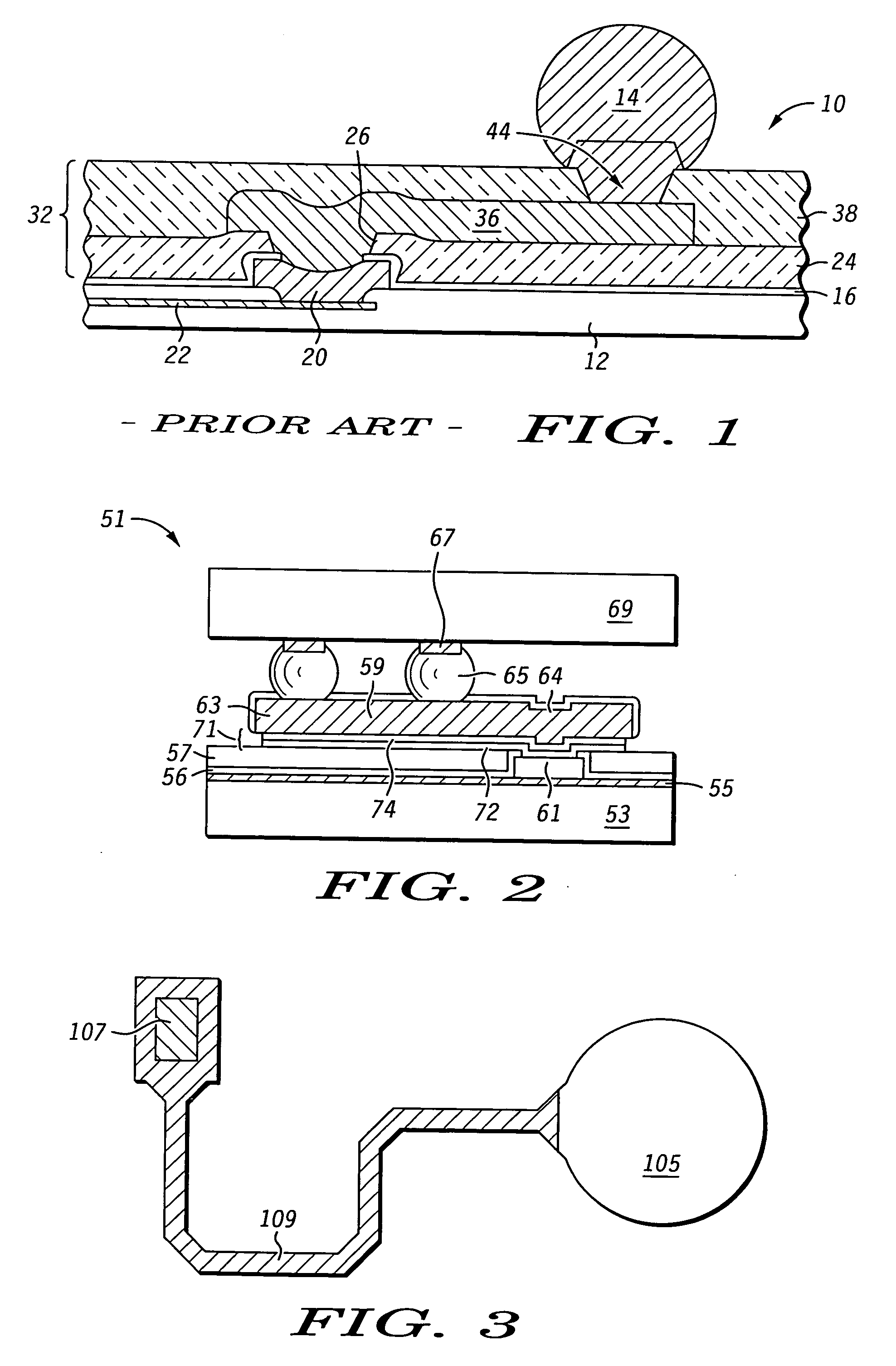 Semiconductor device with strain relieving bump design