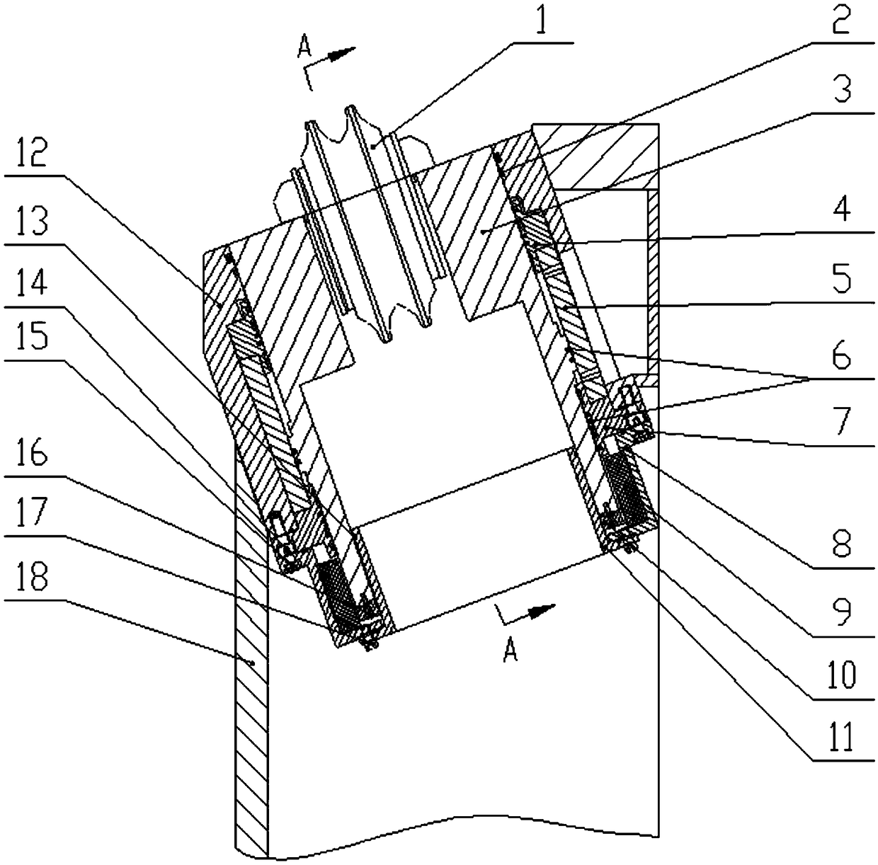 Tunneling machine and overbreak knife thereof