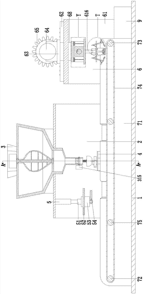 Automatic agricultural edible mushroom filling device special for bottled mushroom planting