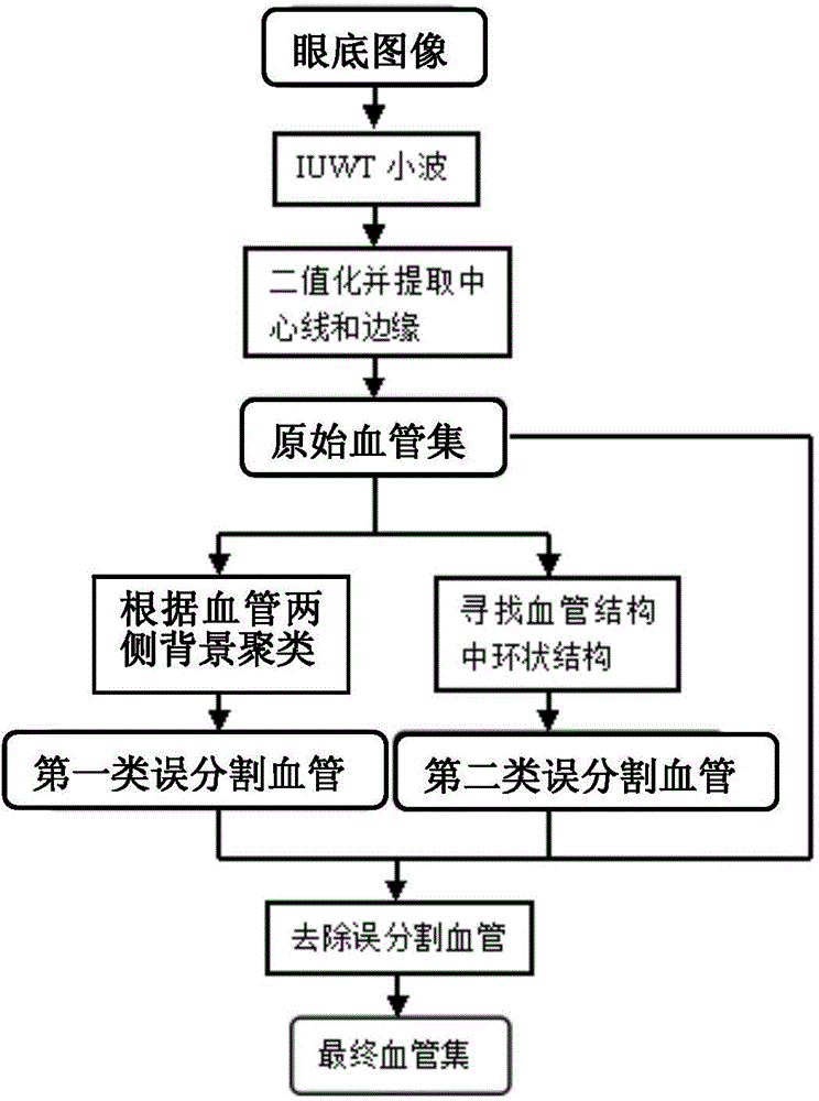 Eye fundus image arteriovenous retinal blood vessel classification method based on breadth first-search algorithm