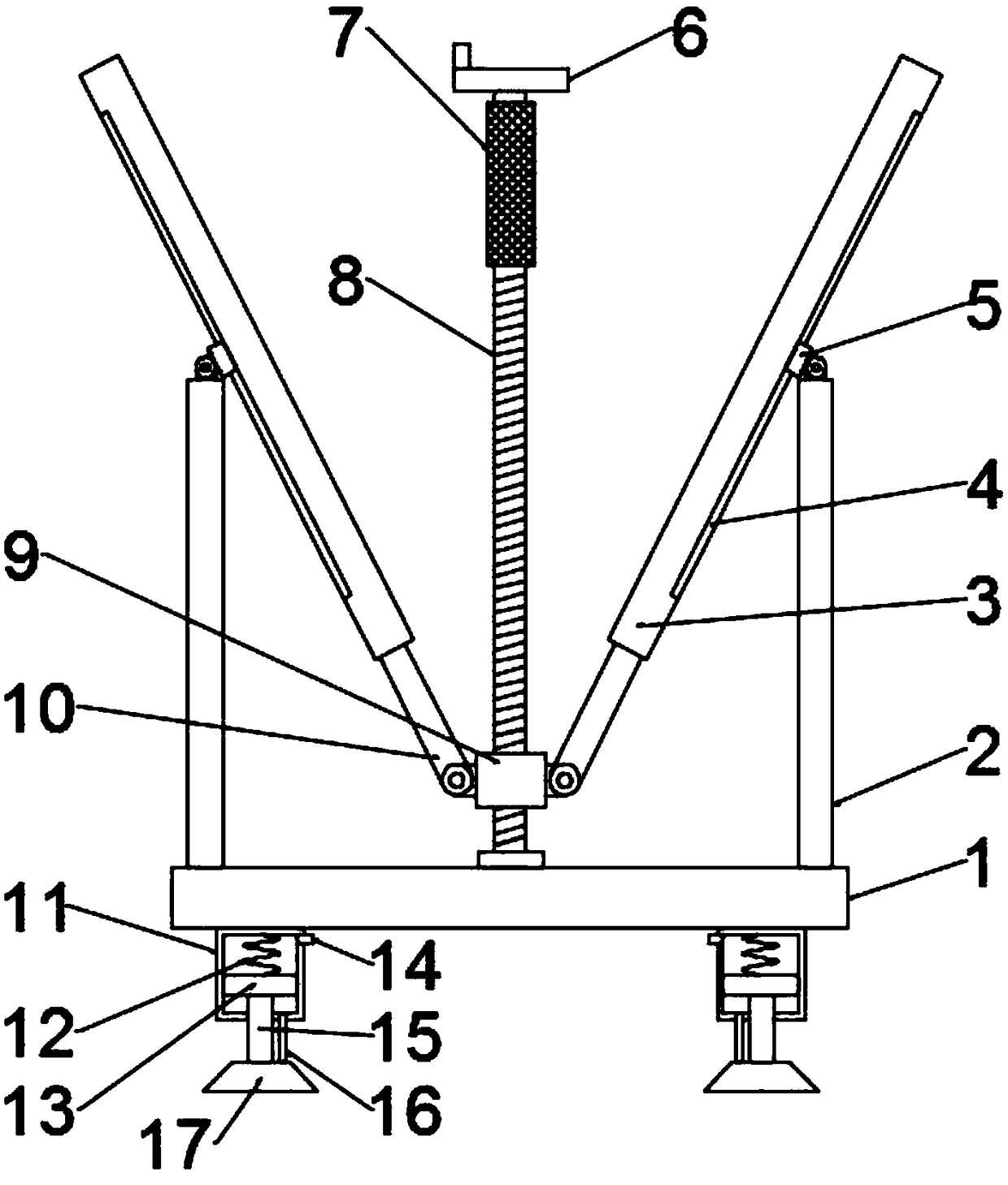 Foldable test tube stand with high stability