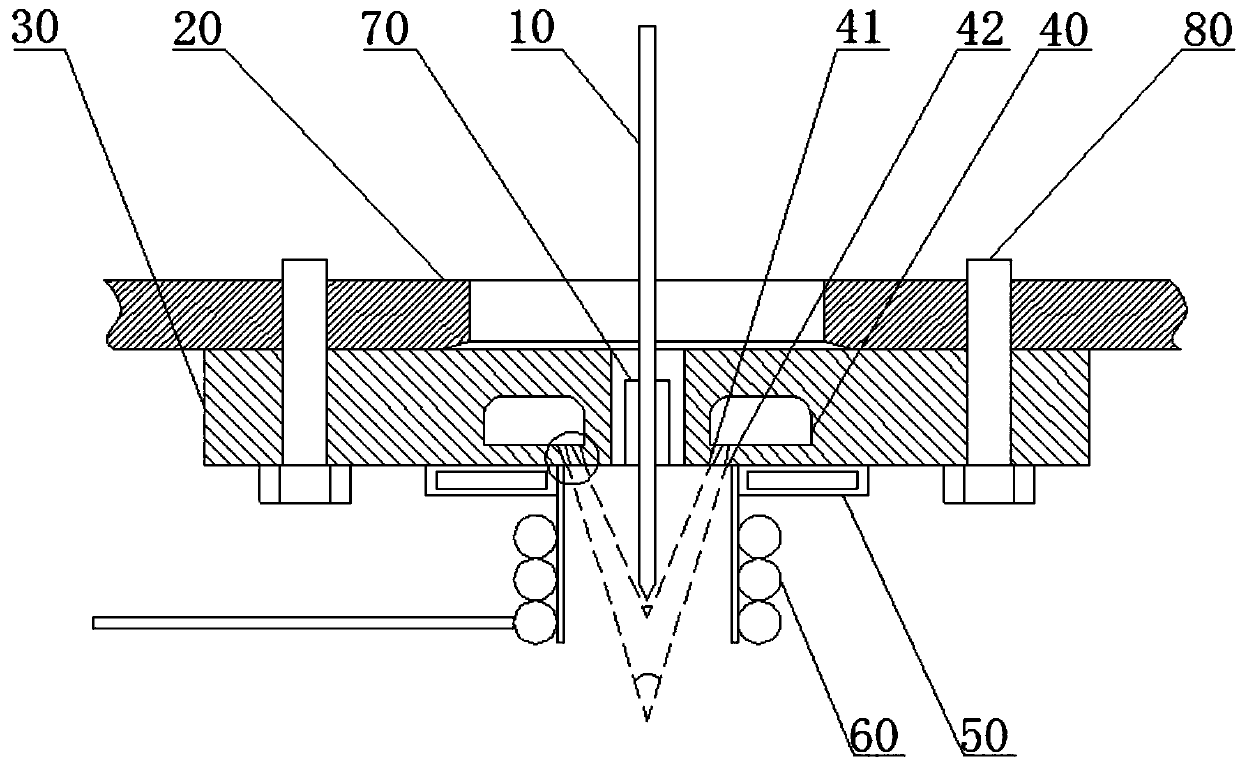 Device for continuously preparing metal powder for 3D printing by gas atomization