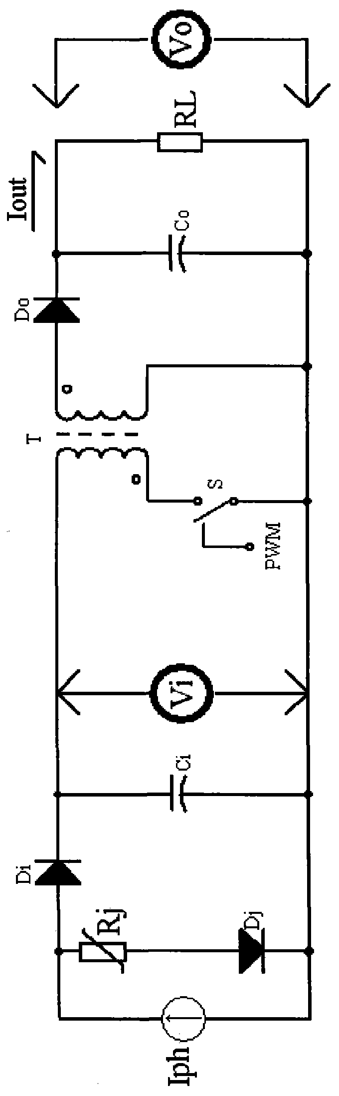 Maximal power matched transmission converting method and maximal power matched transmission converting device of photovoltaic cell