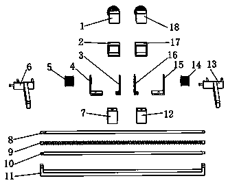 A camera clamping and object supporting device for binocular vision shooting