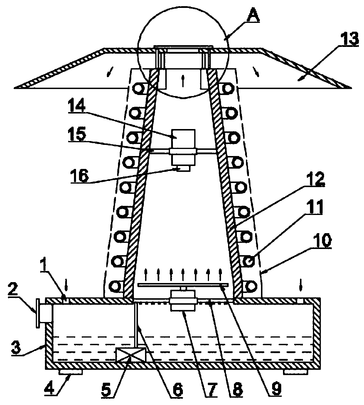 A self-protecting energy-saving lamp for repelling mosquitoes