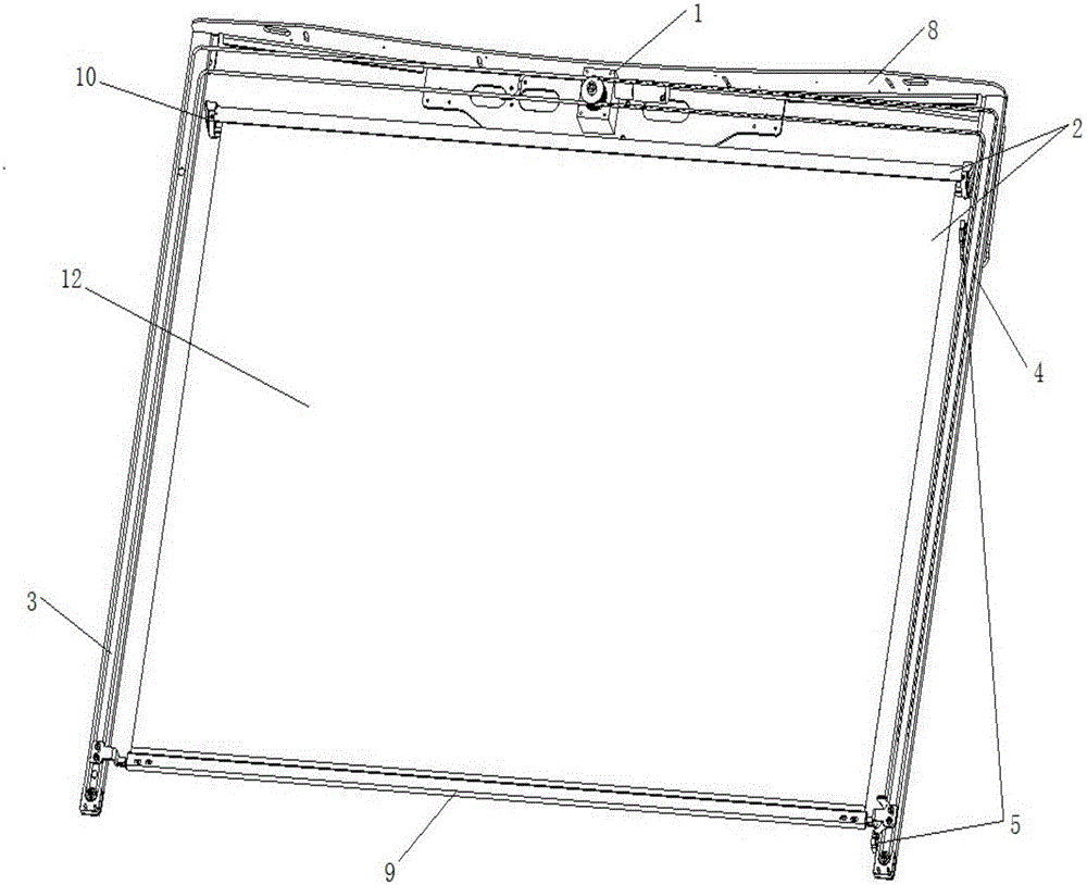 Arc-shaped guide rail cab sun-shading device