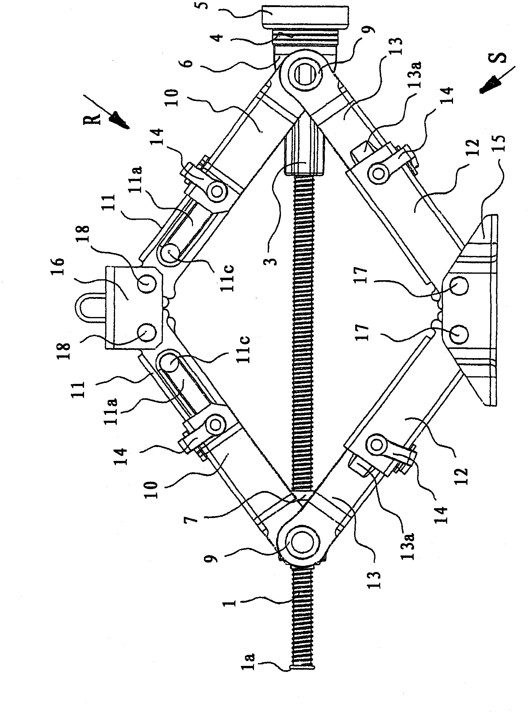 Telescopically collapsible scissor car jack