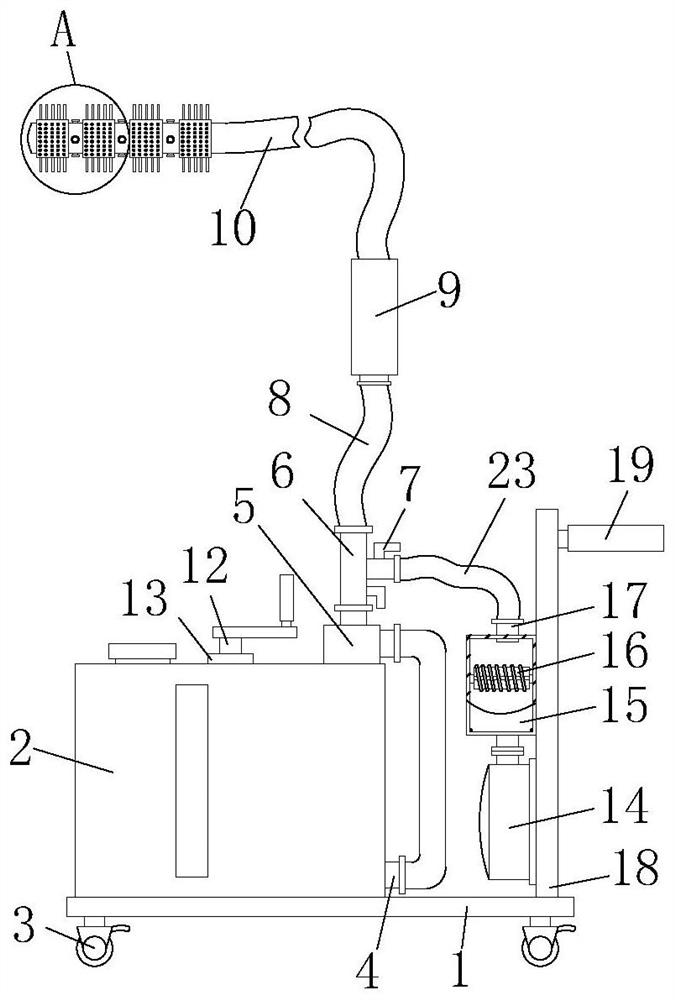 Automobile exhaust pipe cleaning device