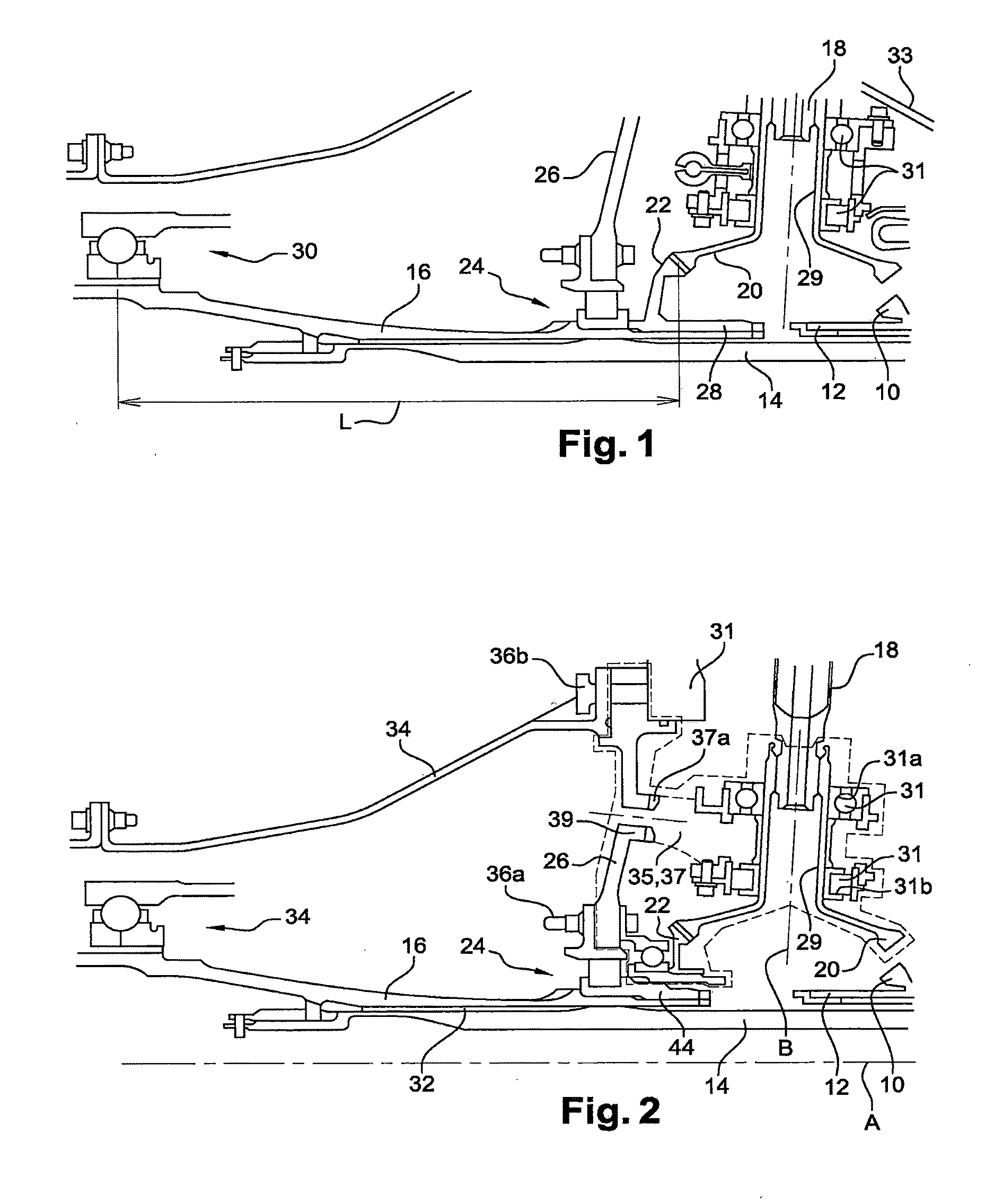 Modular assembly for a turbine engine