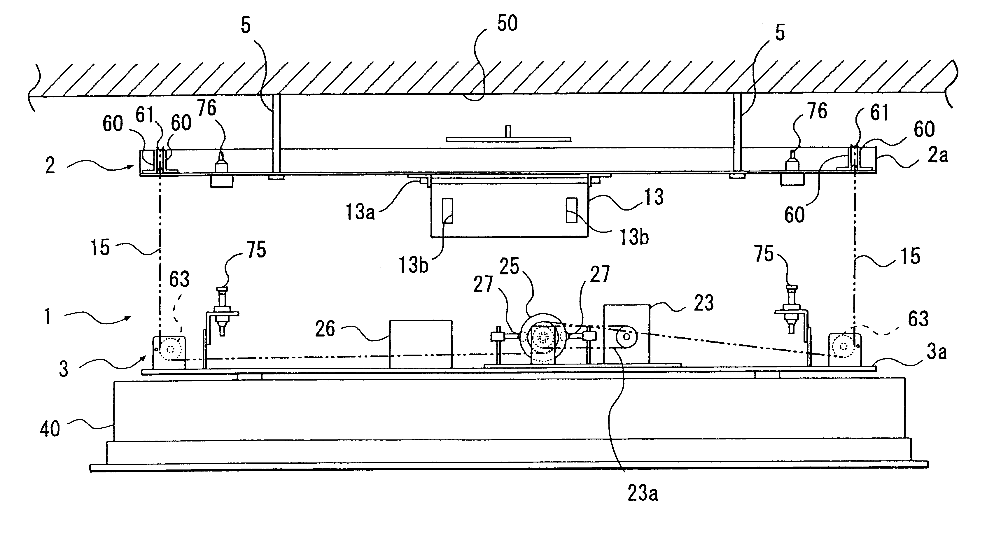 Self-winding-type fixture-lifting/lowering device