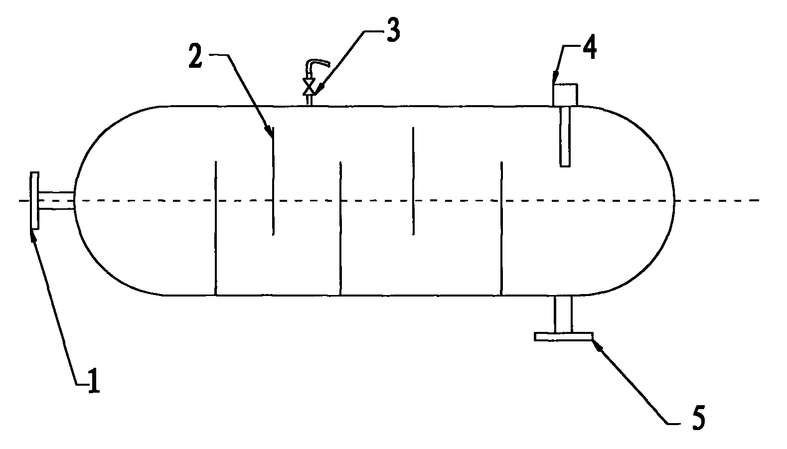 Gas-liquid equilibrium dissolved air vessel