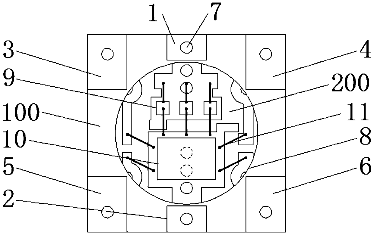 A back-mounted SMD LED dedicated to transparent substrates